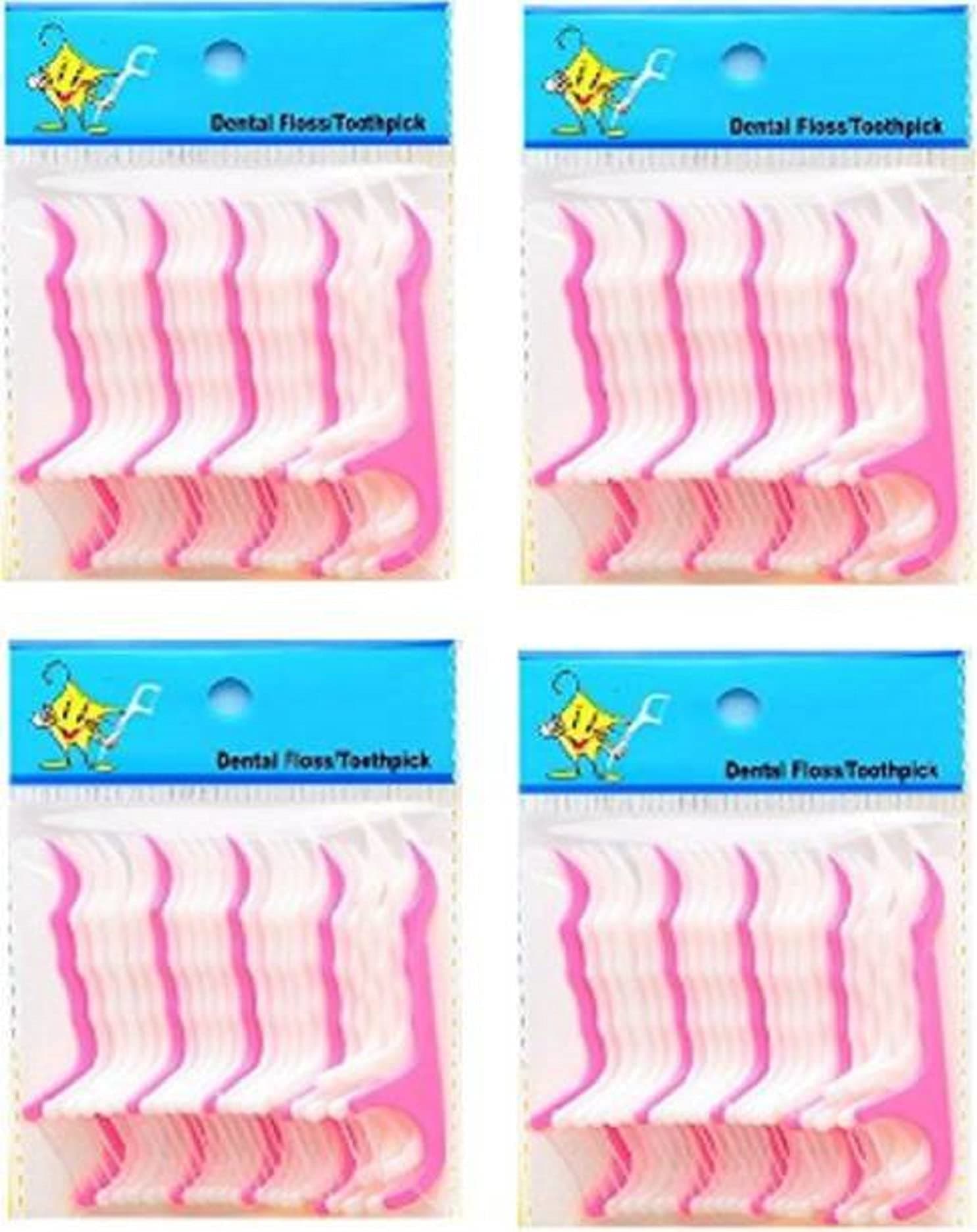Elecsera80Pcs Thread Dental Floss And Toothpicks (4 Packet) (Pack of 80)