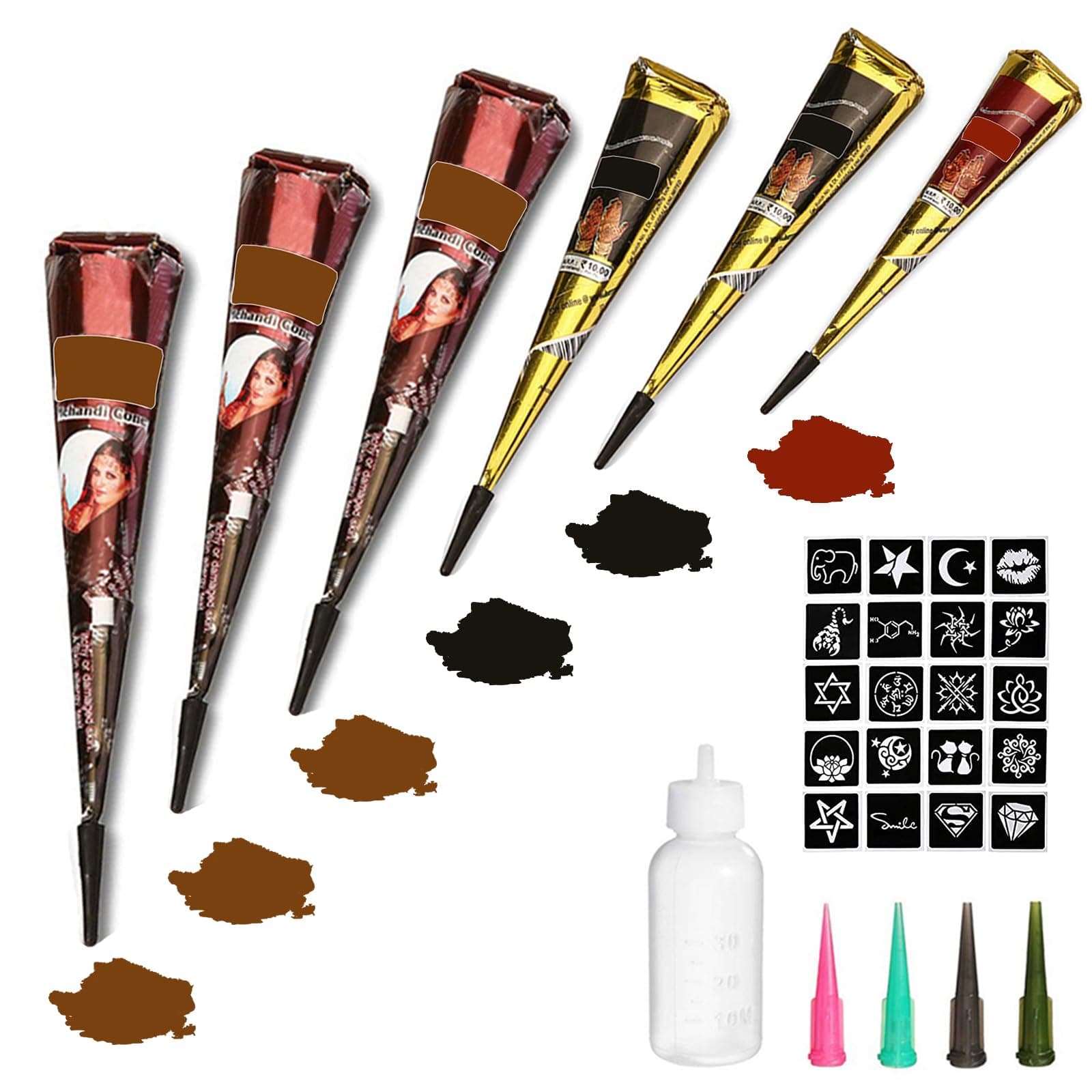 6 Pcs Tattoo Paste Cones