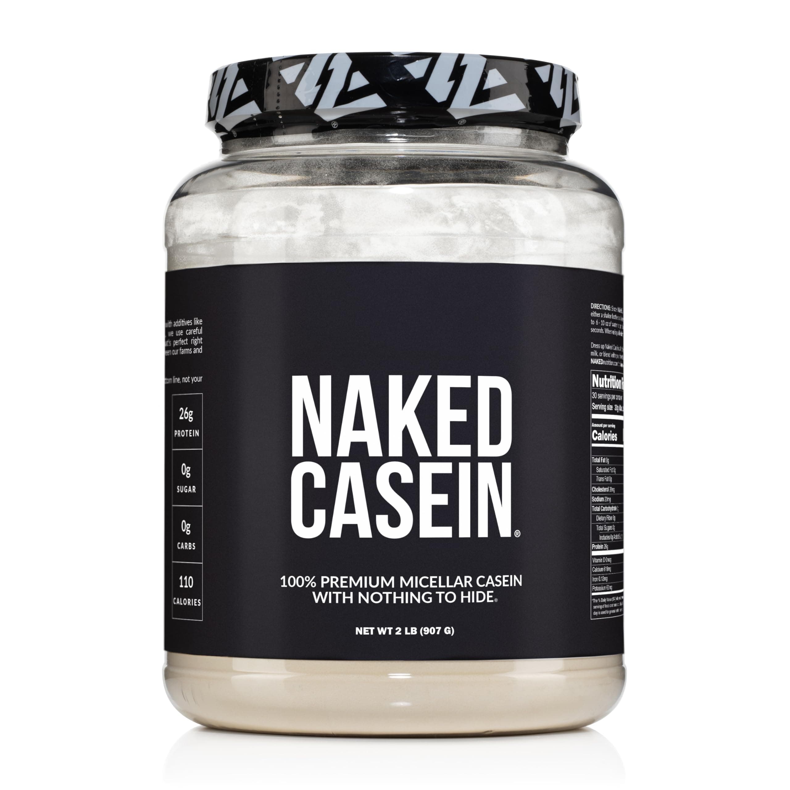 Casein - 2Lb Micellar Casein Protein - Bulk, Zero Carb, NSF Certified, GMO-Free, Gluten Free, Soy Free, Preservative Free - Stimulate Muscle Growth - Enhance Recovery - 30 Servings