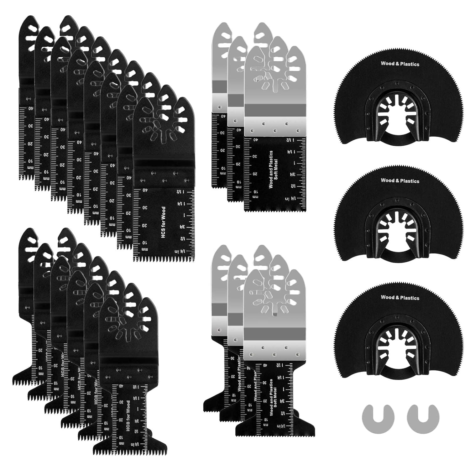 23PCS Universal Oscillating Multi Tool Saw Blade, XHANNI Oscillating Saw Blades Compatible with Fein Multimaster Porter Cable Black & Decker Bosch Craftsman Ridgid Ryobi Makita Milwaukee Craftsman