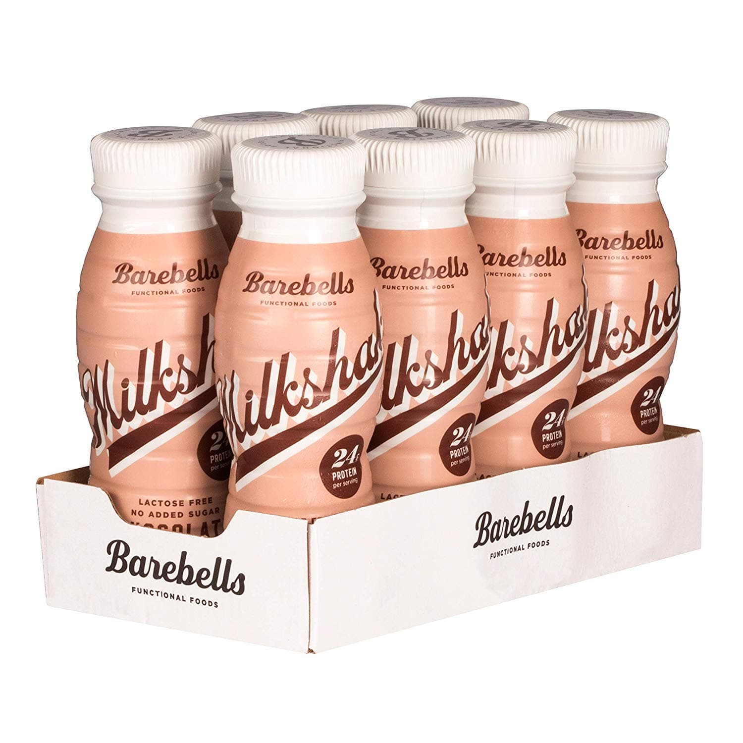 Protein Milkshake 8 x 330ml Bottles| High Protein Shake | No Added Sugar | Lactose Free| 24g of Protein | Delicious Creamy Flavour (Chocolate)