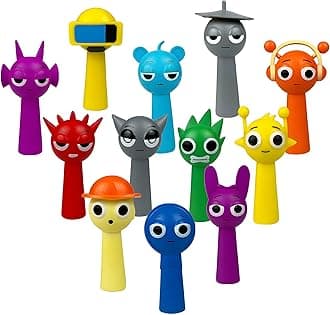 Game Toy Collectible Action Figures Fun Adult Decor Set with Durable Character Designs (12Pcs)