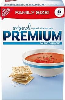 Premium Original Saltine Crackers, Lunch Snacks, Family Size, 24 oz