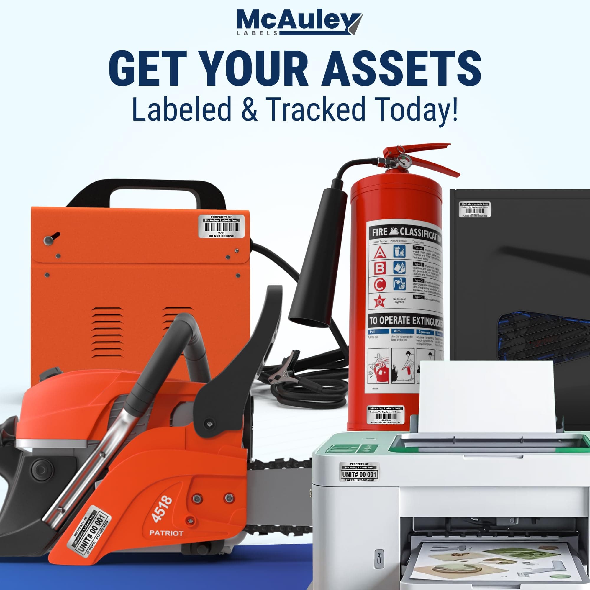 McAuley Labels Custom QR Code Stickers - Numbered, Permanent, Adhesive Asset Tags for Equipment - Metalized Silver Polyester - 2x1 Inches