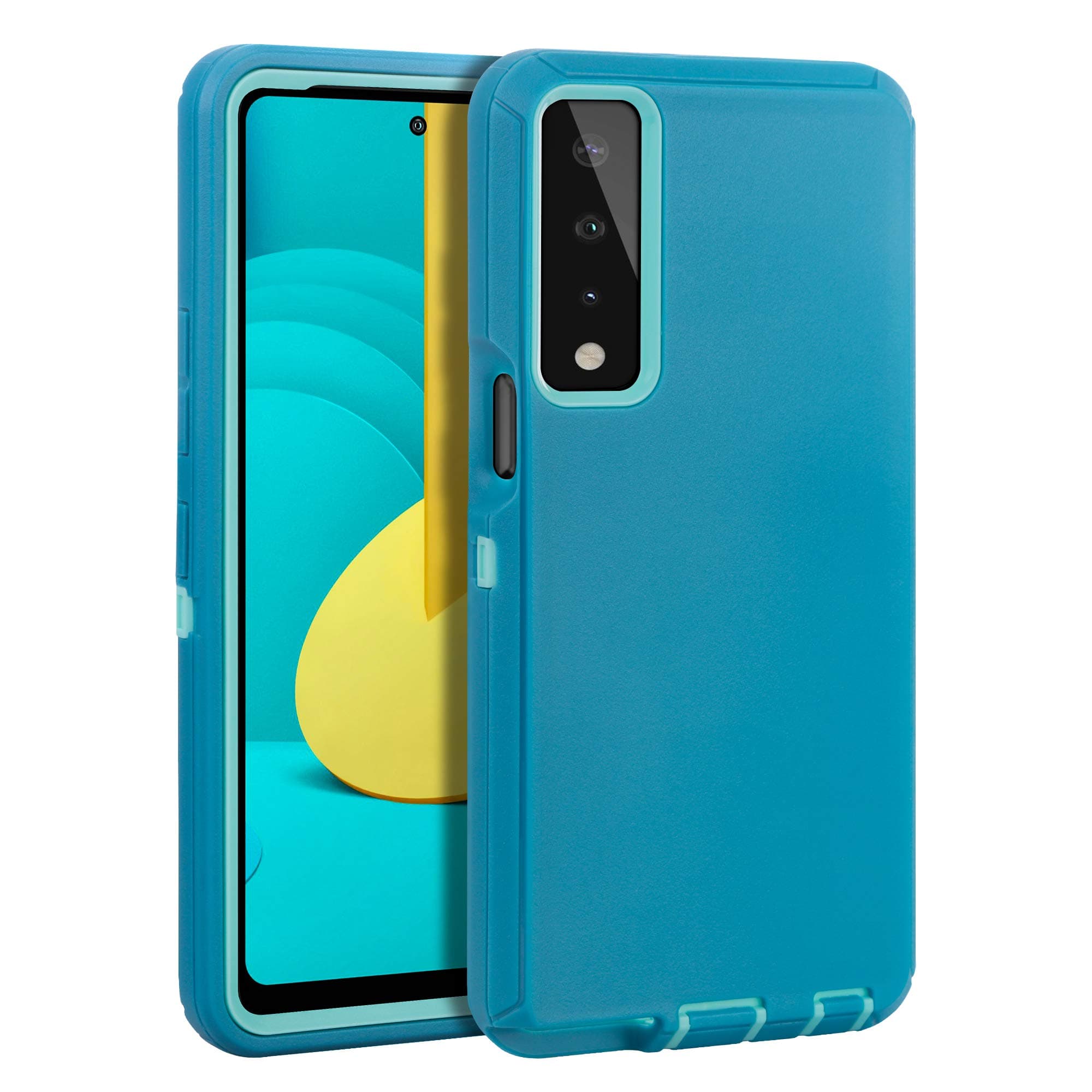 CHEERINGARY Compatible with LG Stylo 7 5G Case Protective Shockproof Heavy Duty Anti-Scratch Defensive Case for Men Women Full Body Protection Anti-Slip Case Compatible with LG Stylo 7 5G Teal Green