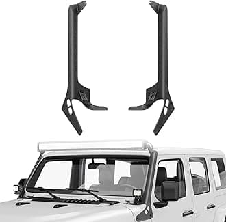 Nilight Windshield Frame A-Pillar Mounting Bracket for 52 Inch Straight Light Bar and Light Pods Compatible with 2018 2019 2020 2021 2022 2023 2024 2025 2026 Wrangler JL JLU/Gladiator JT Black