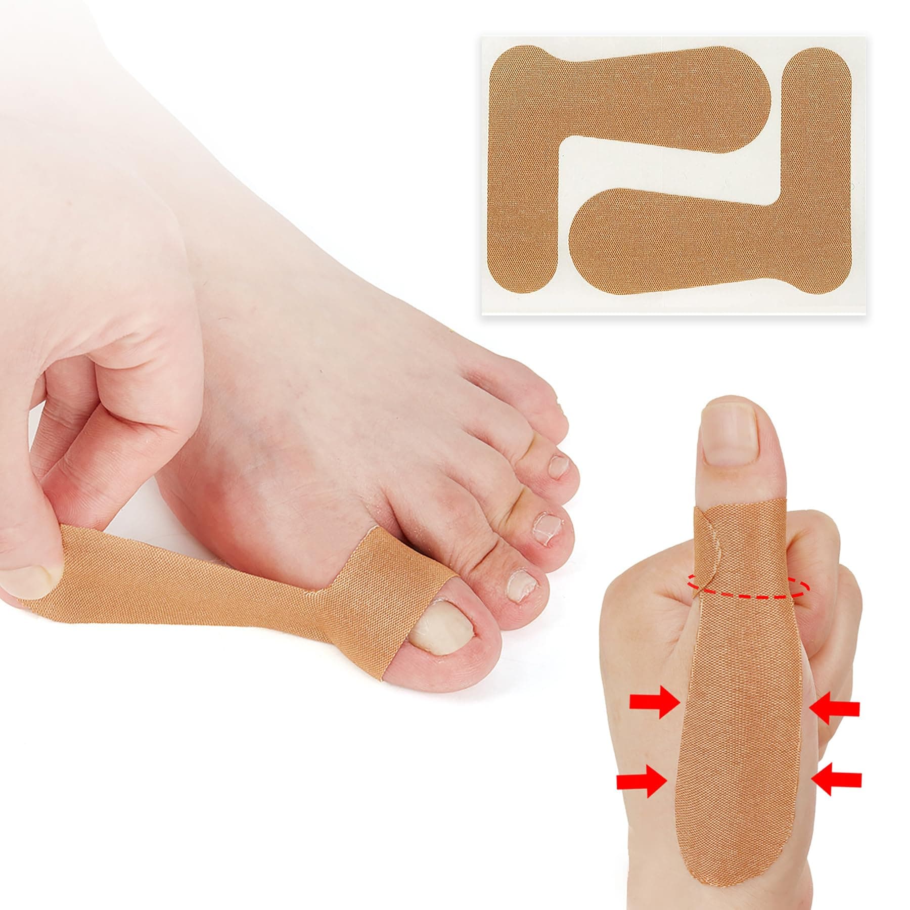 Thumb Support Tape for Arthritis for Left/Right Hand 10 Sheet (20 PCS) - Self Adhesive Thumb Support Brace Elastic Thumb Pain Relieving Patch for Sport Housework Joint Support