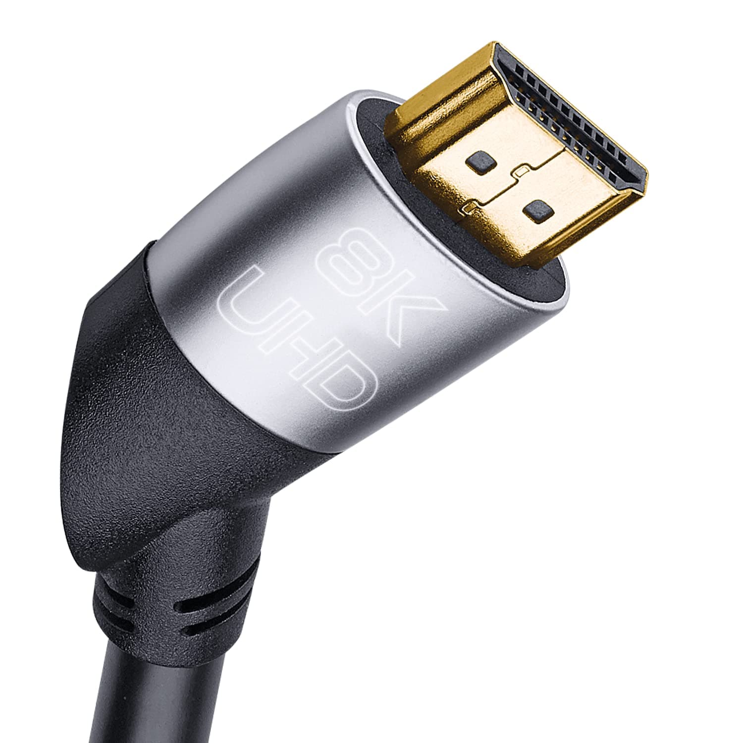 Easy Connect UHD Ultra High Speed HDMI Cable - (48 Gbit/s, 8K 60Hz, 4320p, 4K 120Hz, Dolby Vision, Dynamic HDR 10+, 21:9, 3D, VRR, eARC) - 1.5 m Black