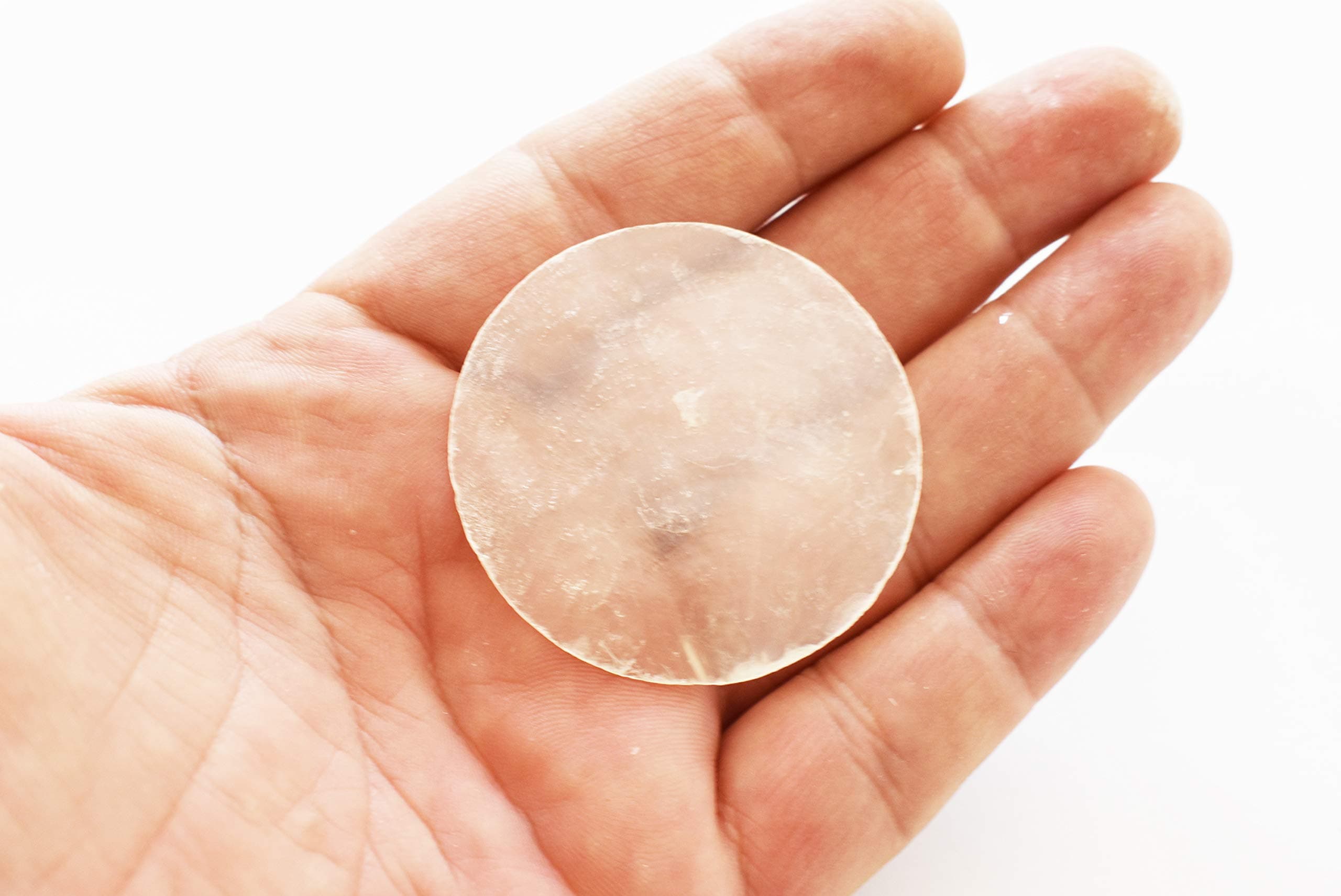 100 Capiz Shells White Round 2 1/2" (63mm) No Holes Crafts Windchimes Shellcraft