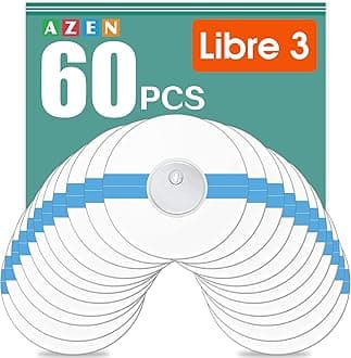 AZEN 60 Pack Freestyle Sensor Covers for Libre 3, Waterproof Adhesive Patches, Adhesive Patches Waterproof, Waterproof Adhesive Transparent Tape