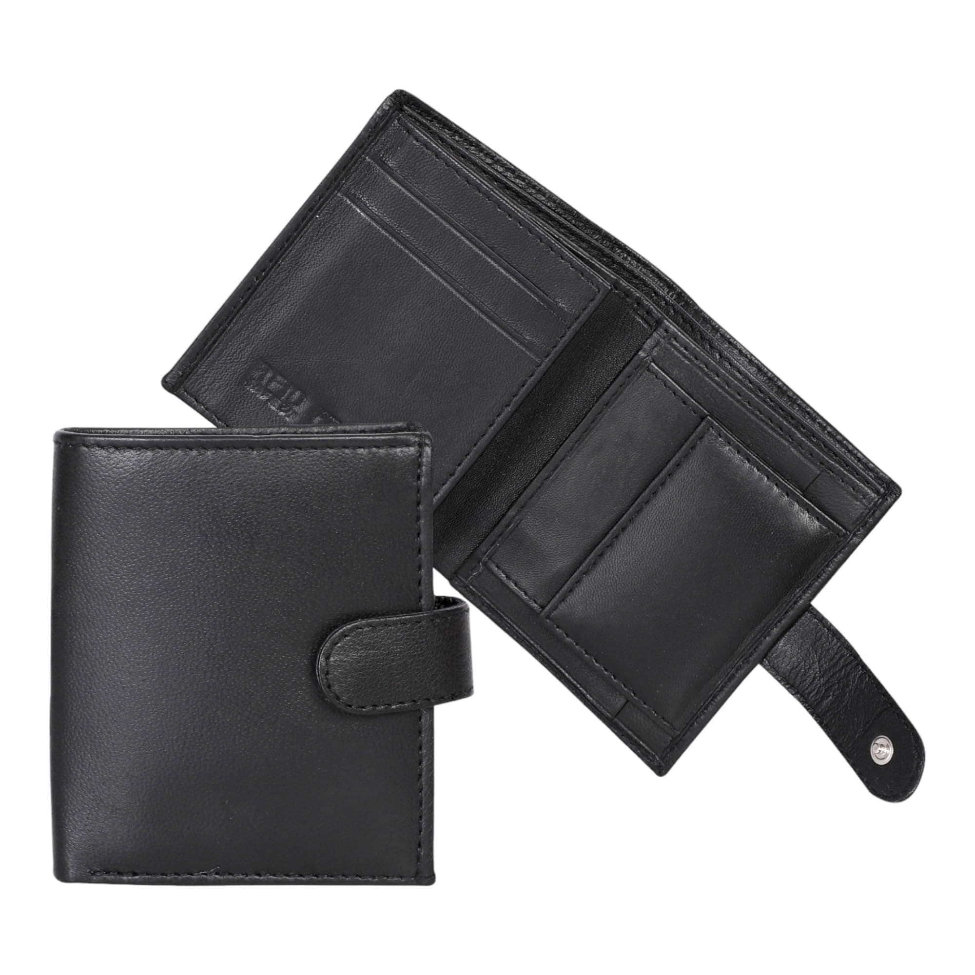 Sponsored Ad – Genuine Leather RFID Blocking Wallet Purse with ID Window Pocket and Coin Pouch Wallets for Men & Women, Secure Minimalist Travel Wallet (Black, 360)