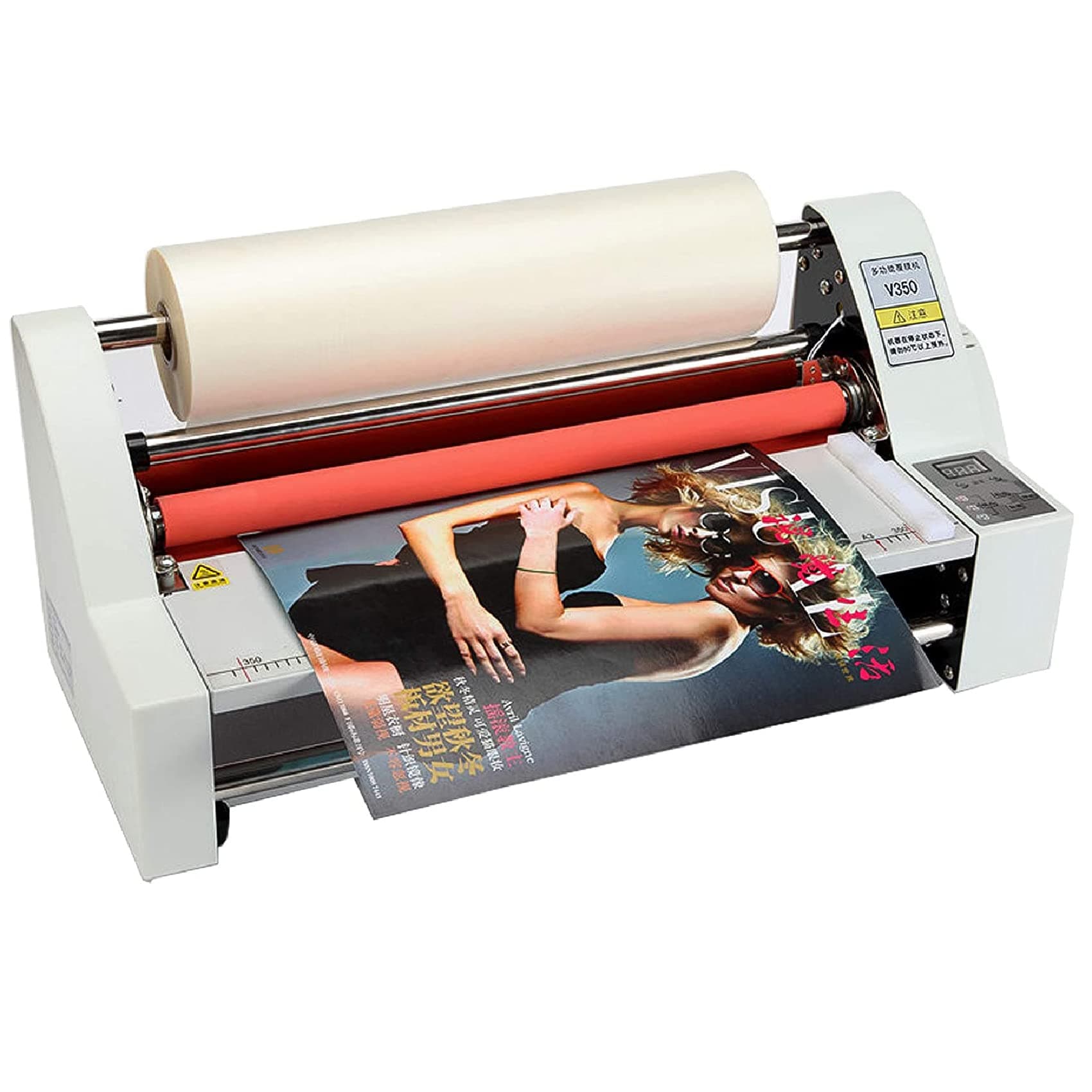 V350 Laminating Machine, Single and Double-Sided Thermal Laminator with Electronic Temperature Control LED Display for Office, Home and School