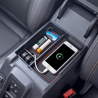 TOPINSTALL New Red Tray Compatible with 2021-2024 Ford Bronco & 2025+ Bronco 2-Door & 2025+ 4-Door Manual Transmission, Full Size Bronco Organizer (Not for Sport Model & 25 4 Doors at)