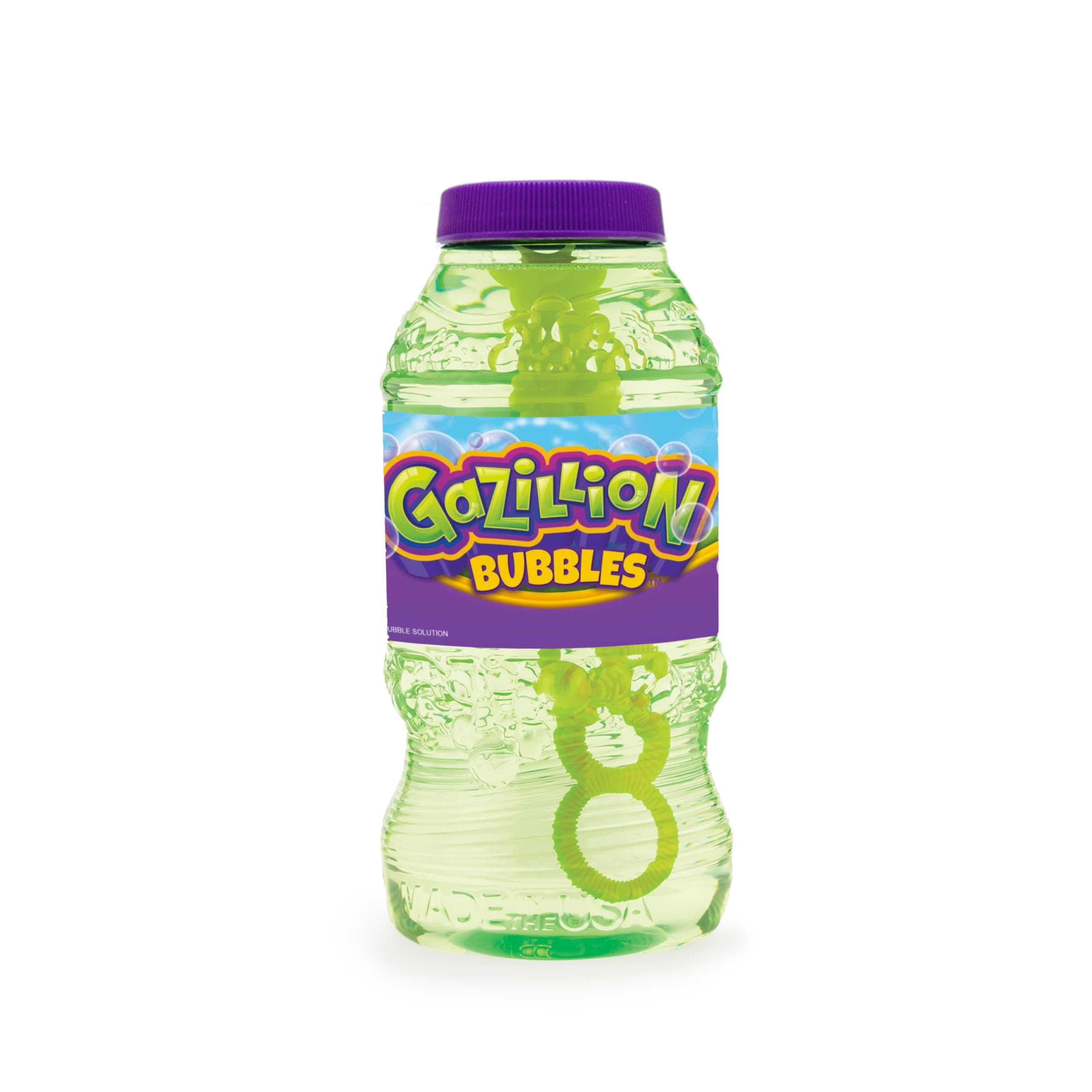 Gazillion Bubbles, Original Bubble Solution 2L - Create Bubbles with Premium Formula & 7-in-1 Bubble Wand - Non-Toxic & Safe