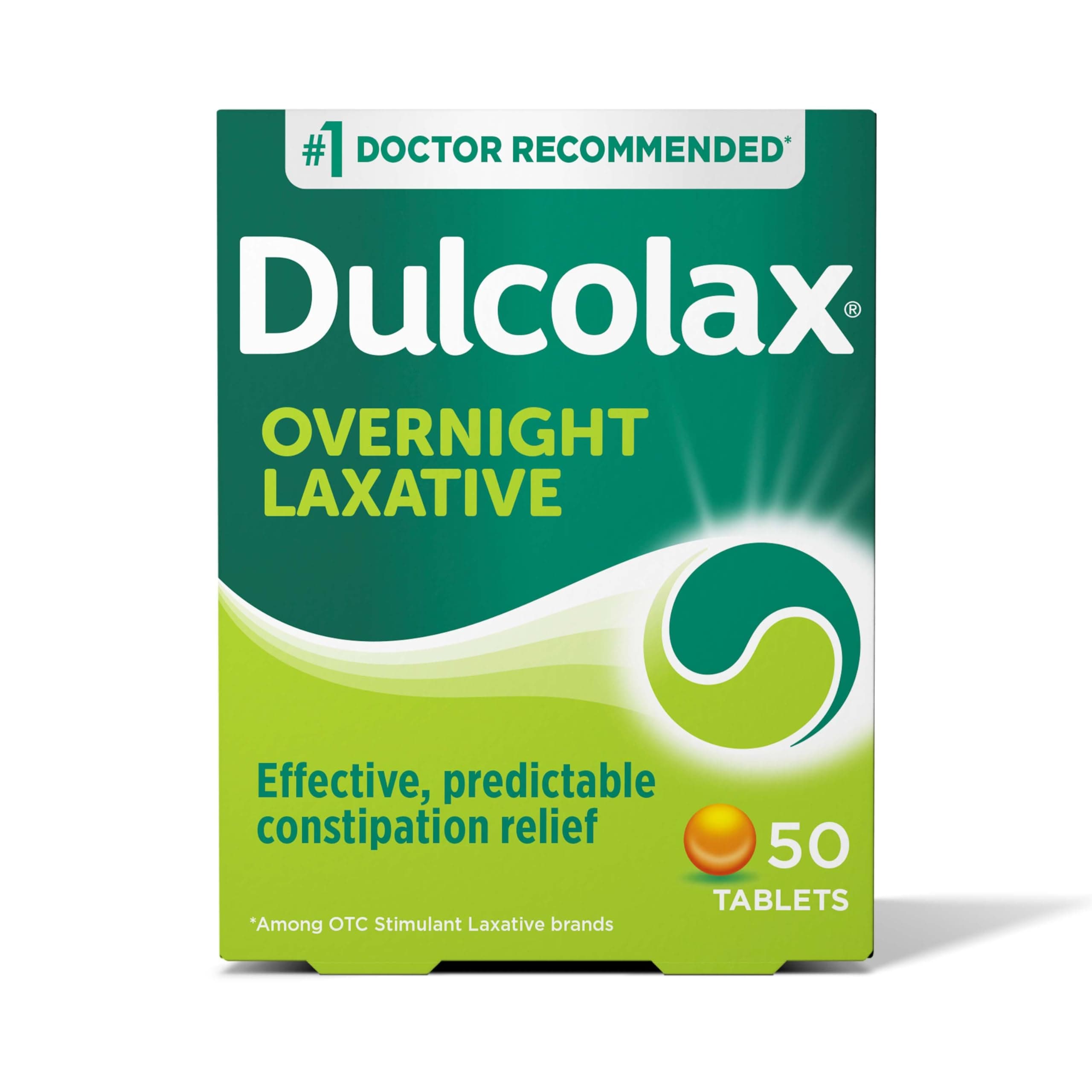 Stimulant Laxative Tablets, Predictable & Effective Constipation Relief, Relieves Straining & Bloating, Bisacodyl 5 mg, 50 Count
