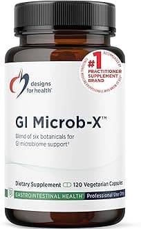 Designs for Health GI Microb-X - Botanical Gut Support, Cleanse + Detox Supplement with Tribulus, Berberine + Barberry Extract - Vegetarian + Non-GMO (120 Capsules)