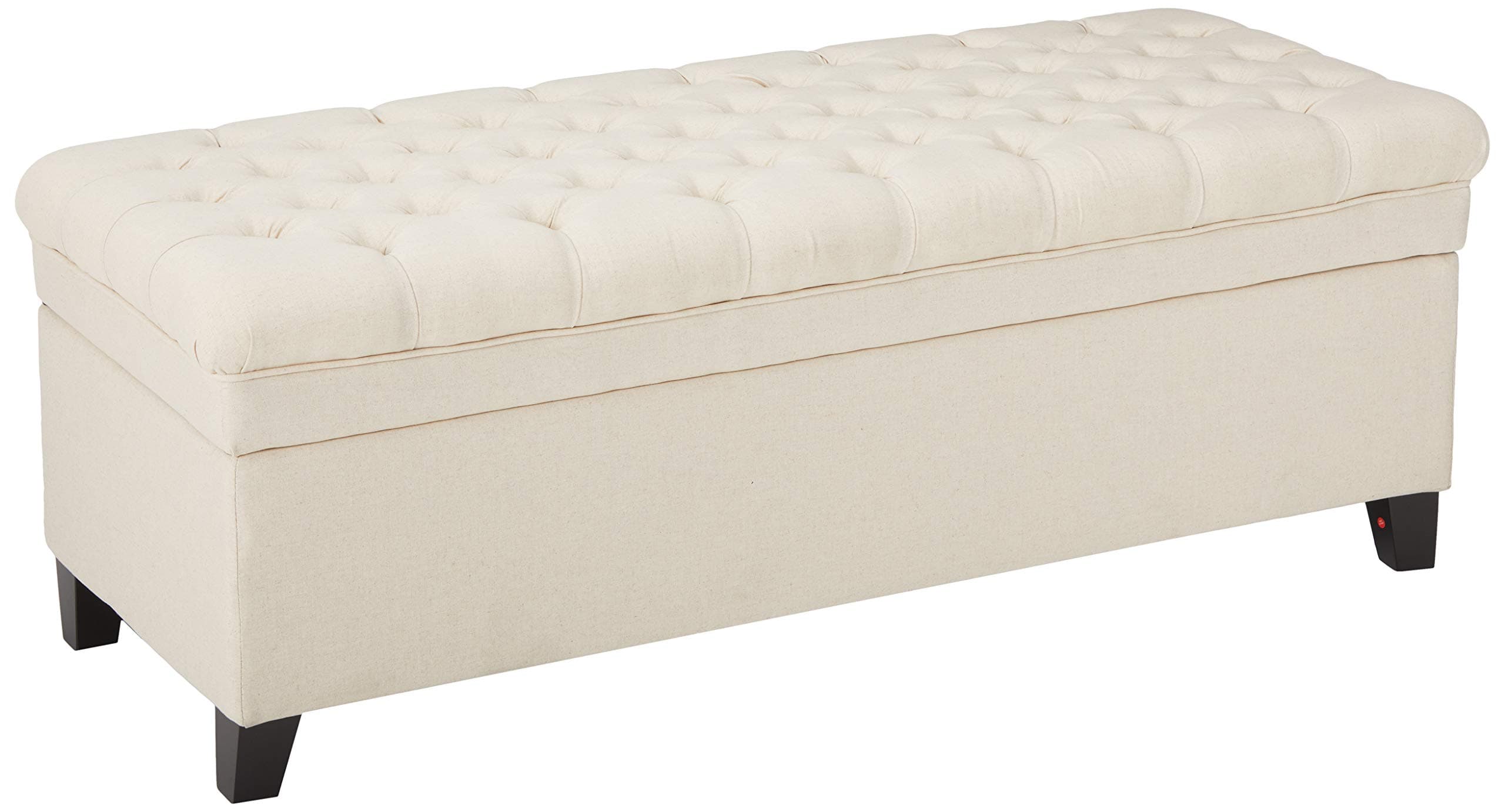 Christopher Knight Home Laguna Button Tufted Fabric Storage Ottoman Bench, Beige