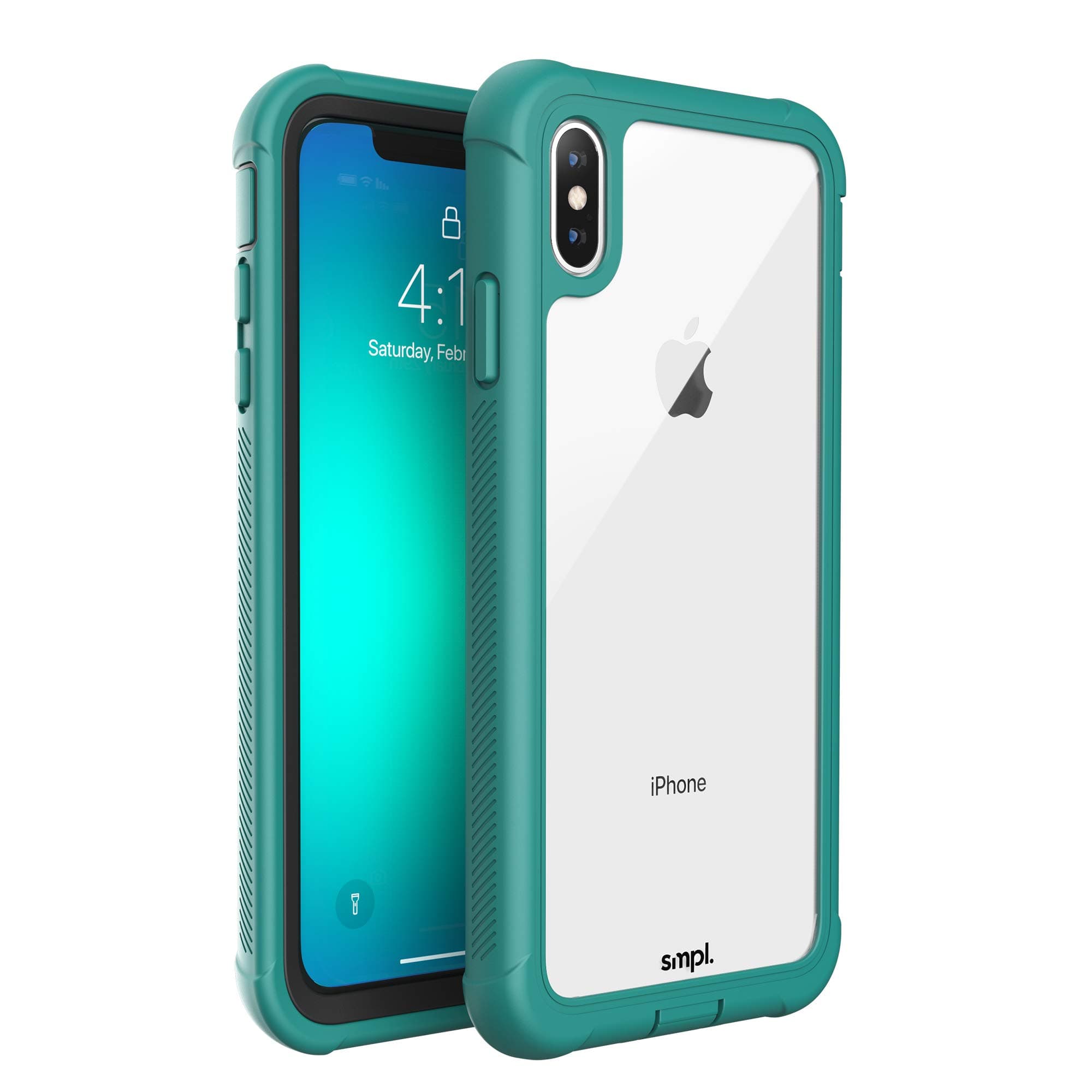 SMPL iPhone Xs Max Drop Proof, Lightweight, Protective Wireless Charging Compatible iPhone Case - Teal