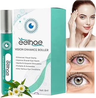 Vis-ion Enhance Roller Med-Ilisk, 8ml Eye Massage Roller, Eye Strain Relief, Enhances Visual Clarity