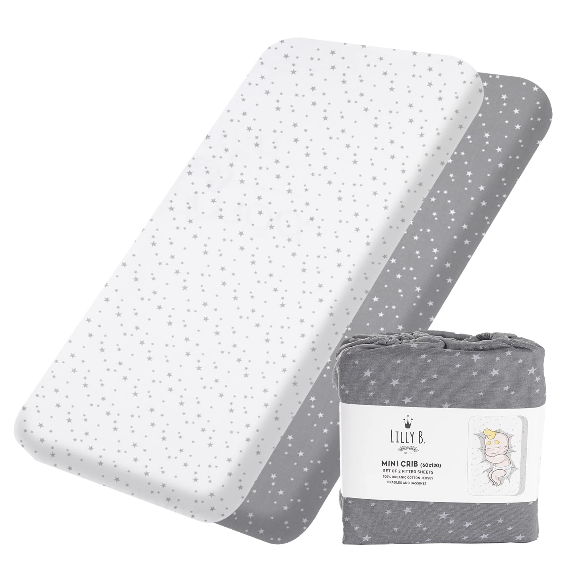 Lilly B. 100% Organic Cotton Crib Sheet