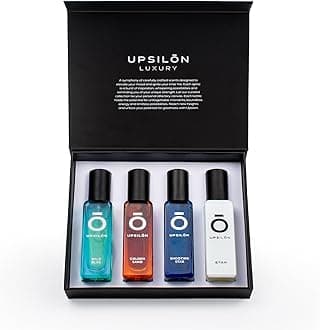 - Luxury Man Perfume Gift Set 4 x 20 ml for Men with Shooting Star, Wild Blue, Golden Sand and Star Perfume | Long Lasting EDP Fragrance Scent