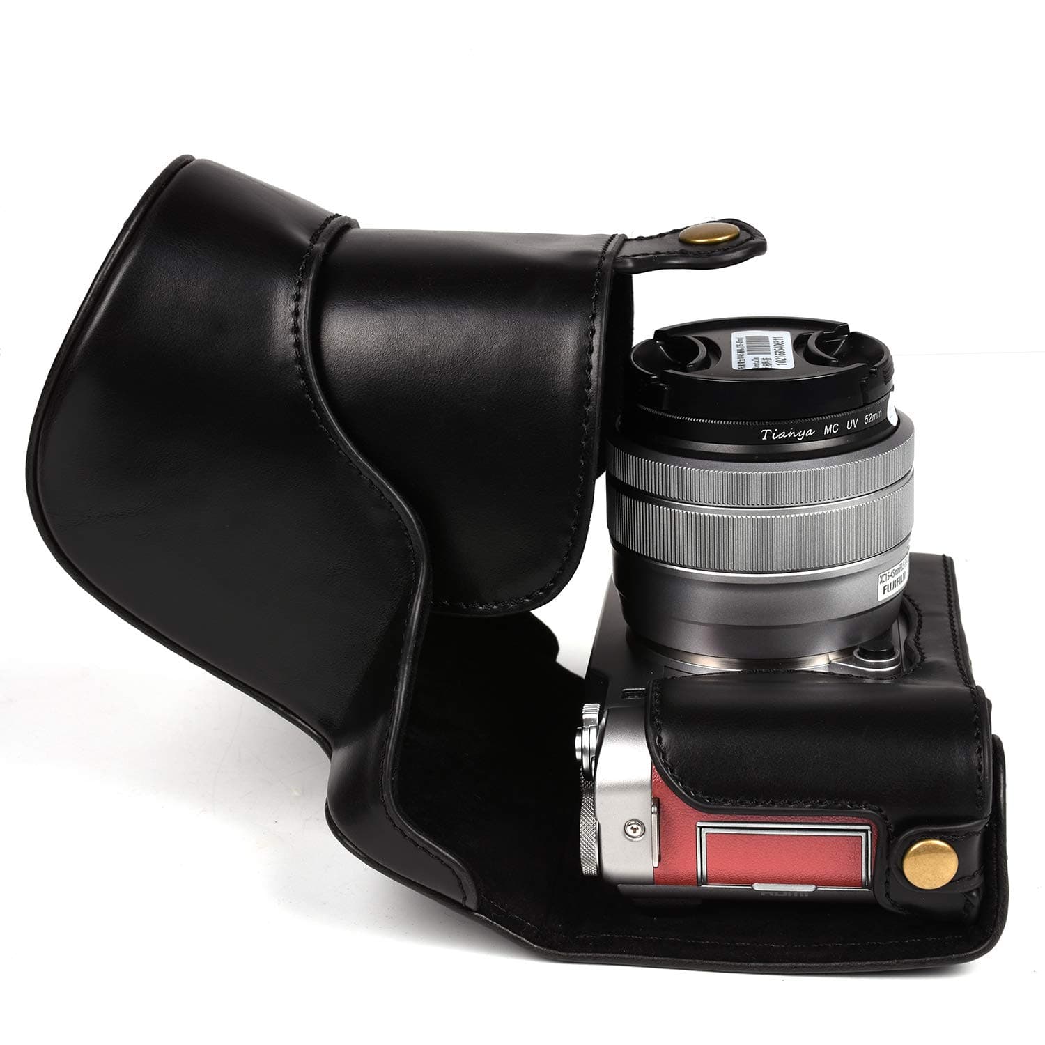 XEVN Camera case for Fuji X-A5/X-A3/X-A10 ase,Full Body ProtCective PU Leather Camera Case for Fujifilm XA3/X-A5/X-A10 with 18-55mm/ 15-45mm/ 16-50mm Lens Camera Bag + Neck Shoulder Strap