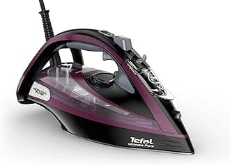 Tefal Ultimate Pure Steam Iron, 240g/min Steam Boost, 350ml Water Tank, 3m Power Cord, 3000W, Purple and Black, FV9830
