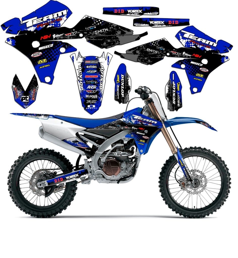 Team Racing Graphics kit Compatible with Yamaha 2003-2004 WR 250F/450F, Scatter