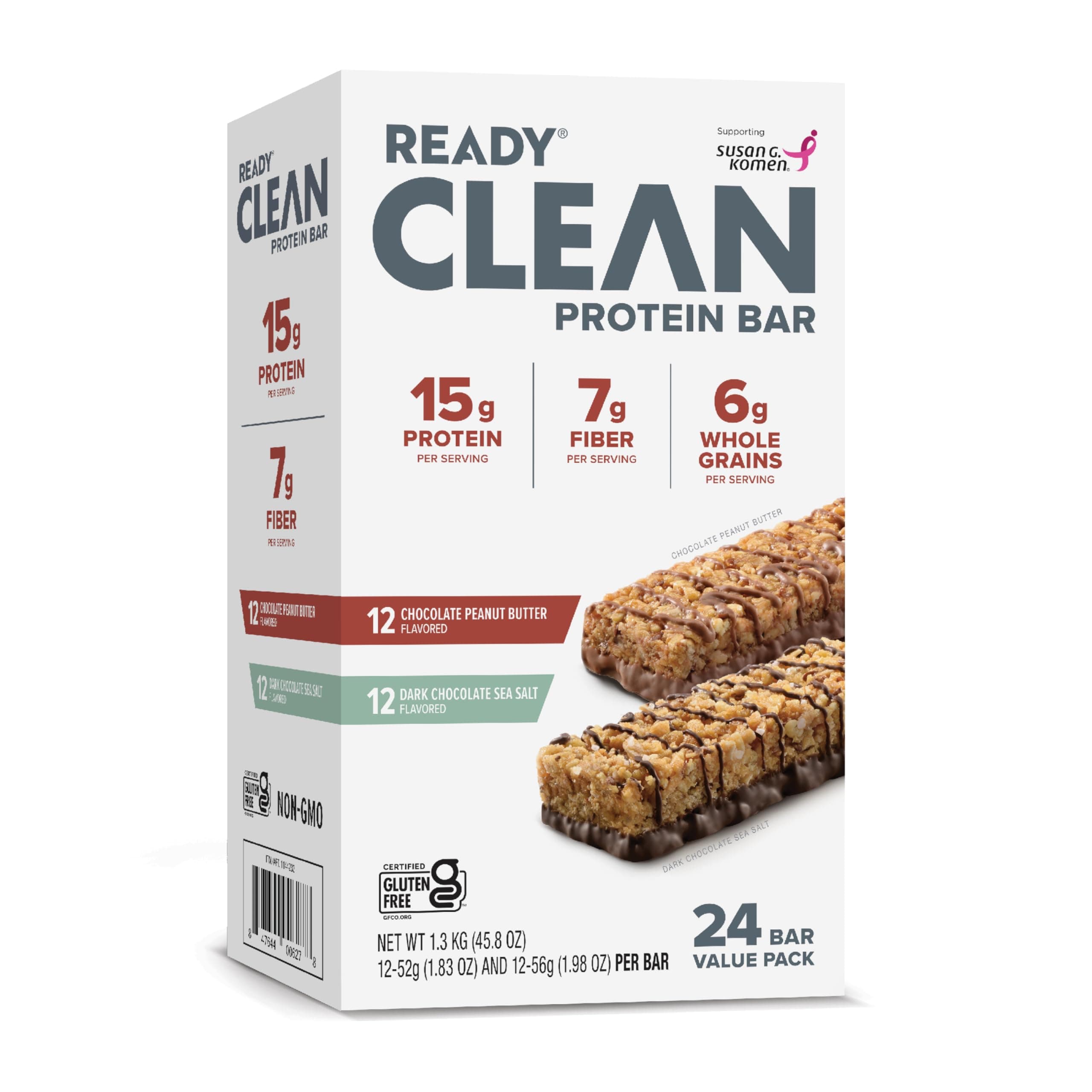 Protein Bars – High-Protein Snack with 15g Whey Protein, With Flaxseeds and Omega-3s for Sustained Energy, Supports Lean Muscle and Recovery – 24CT Variety Pack, 12CT Chocolate Peanut Butter