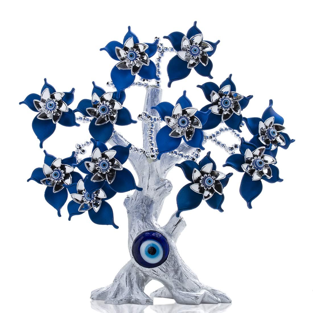 YU FENG 10.4'' Turkish Evil Eye Tree Protection Evil Eye Statue for Good Luck,Feng Shui Tree Decorations for Home