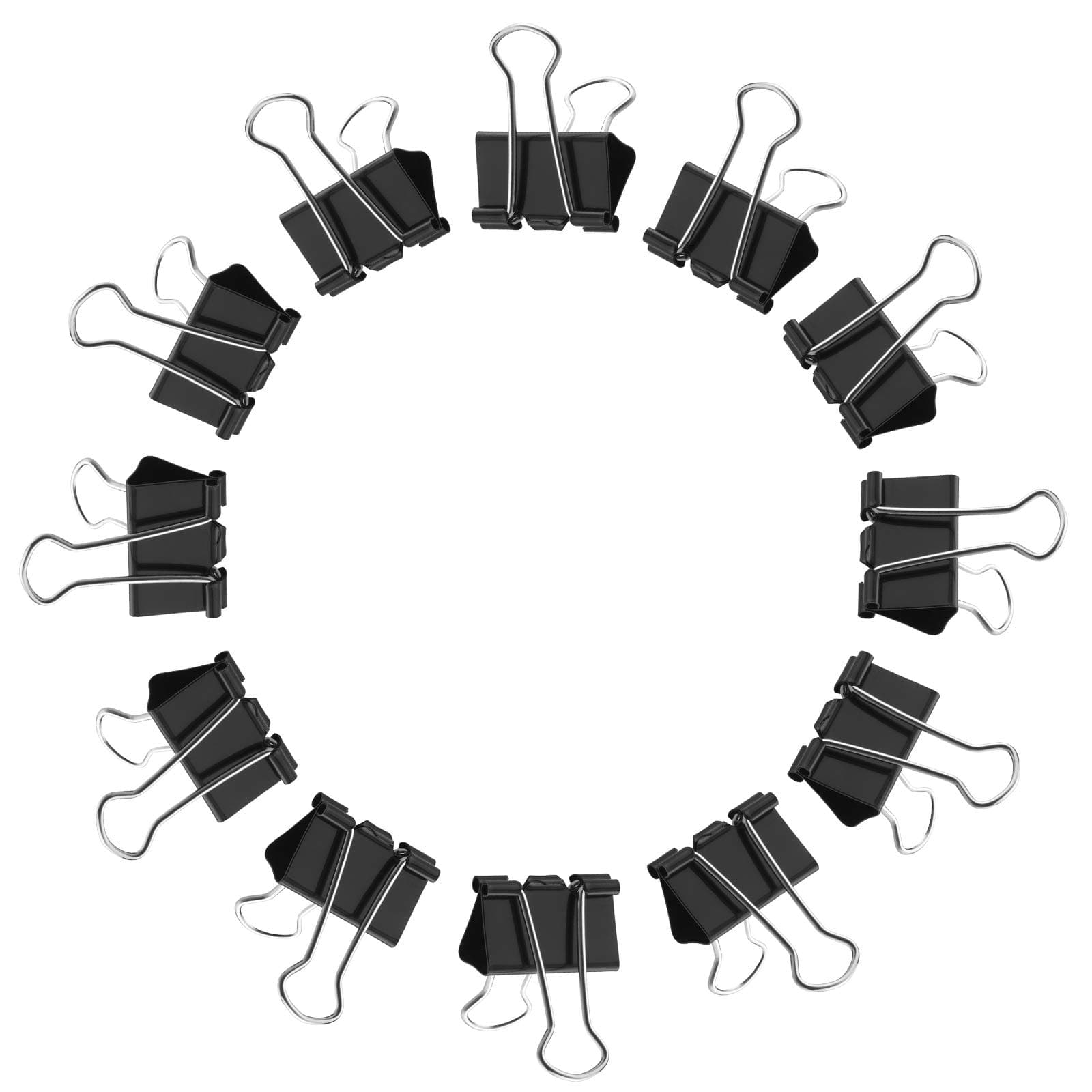 Westcott E-10700 00 Foldback Clips 25 mm, Black 25 mm Black