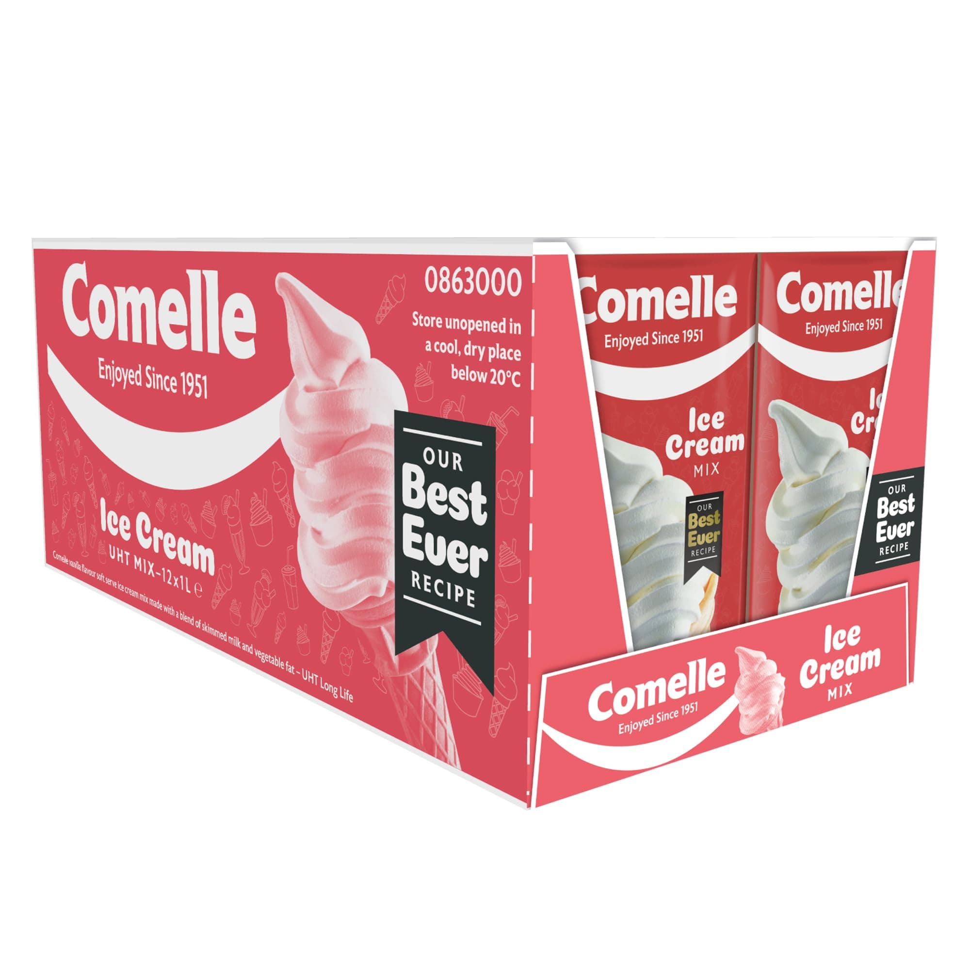 ( 12 Pack ) Comelle Ice Cream Mix UHT 1 Litre