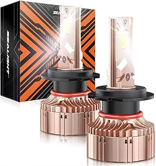 SEALIGHT H7 LED Bulbs 40000LM 6000K Cool White, 5-Min Plug-N-Play X6S Light, Pack of 2