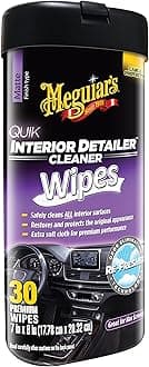 Quik Interior Detailer Wipes - This Non-Greasy Formula Cleans and Protects All Interior Surfaces - All Surface Car Wipes with UV Protection,Car Interior Cleaning, 30 Count