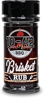 10-42 BBQ Brisket Rub (NO MSG, 0 Calorie) | All-Natural Spice Seasoning for Steak, Rib, Meat | Beef Brisket Seasoning Dry Rub | BBQ Rubs and Spices for Smoking and Grilling | Brisket Rub for Smoker | 5.5 oz