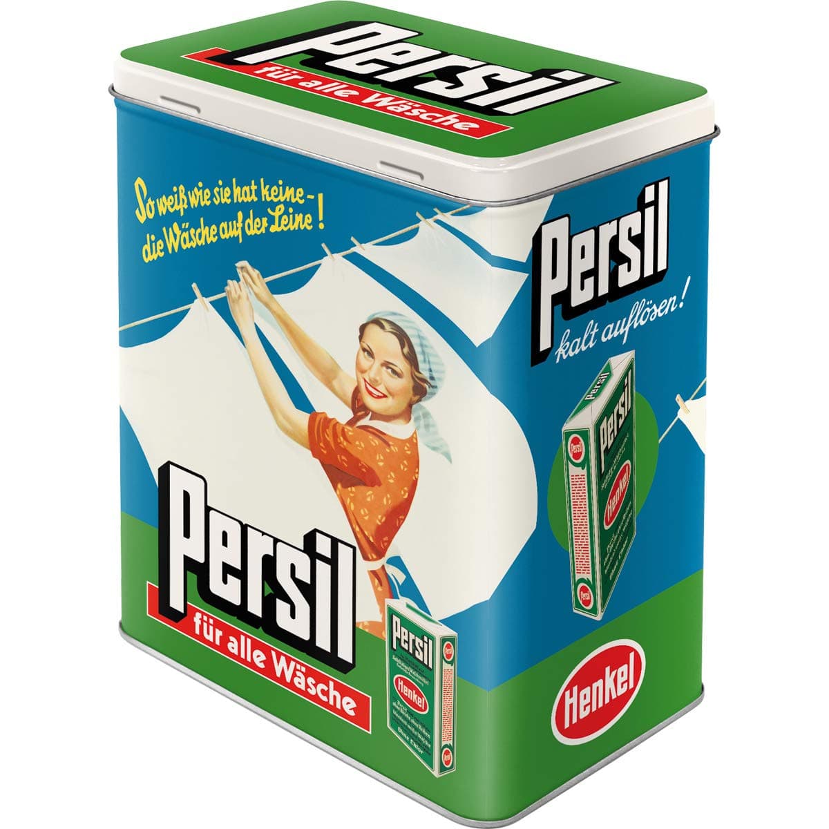 Nostalgic-Art Persil – Laundry on a Line – Gift Idea for Nostalgia Fans, Metal, Vintage Design, 3 L