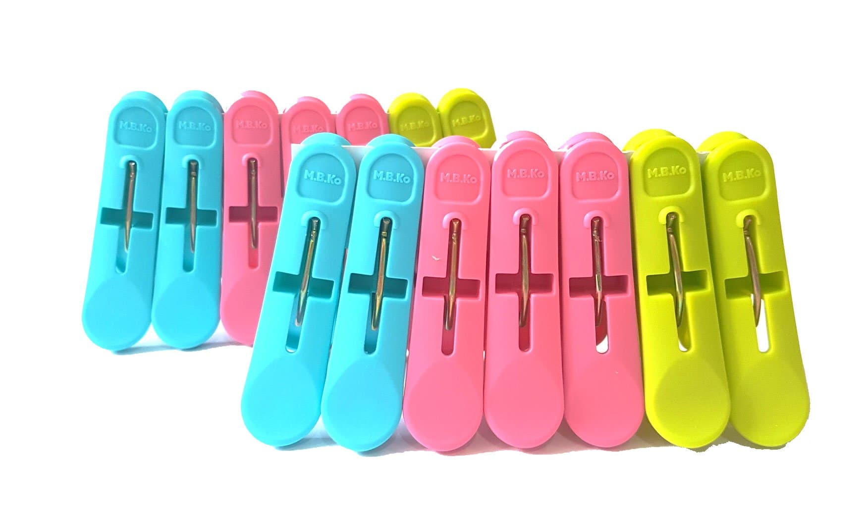 14 Pack Non Slip Plastic Clothes Clips Laundry Clothesline Hanging Drying Socks Pants Underwear Towel Clips (Medium Size)