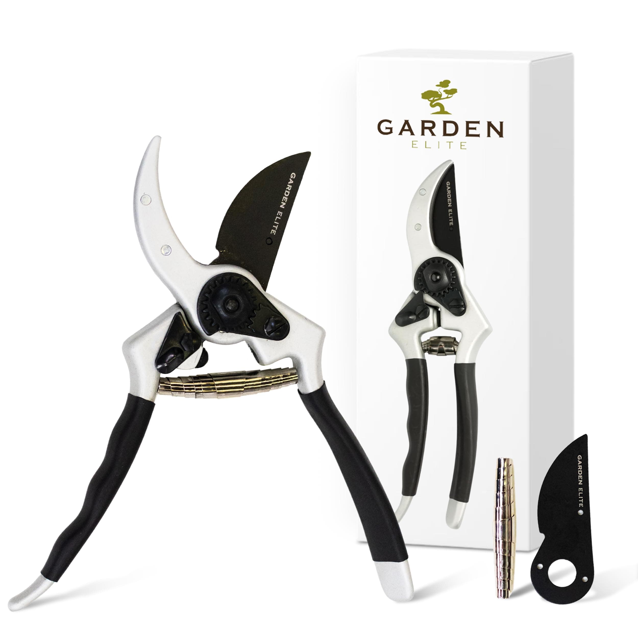Razor Sharp Bypass Pruning Shears - Lifetime Replacement - Free Extra Blade, Spring & eBook - Japanese Steel - Premium Hand Pruner - ing Shear - Clippers - Secateur with Ergonomic Handles