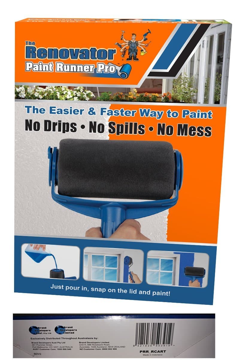 Paint Runner Pro by Renovator - No Prep, No Mess. Simply Pour and Paint to Transform Any Room In Just Minutes