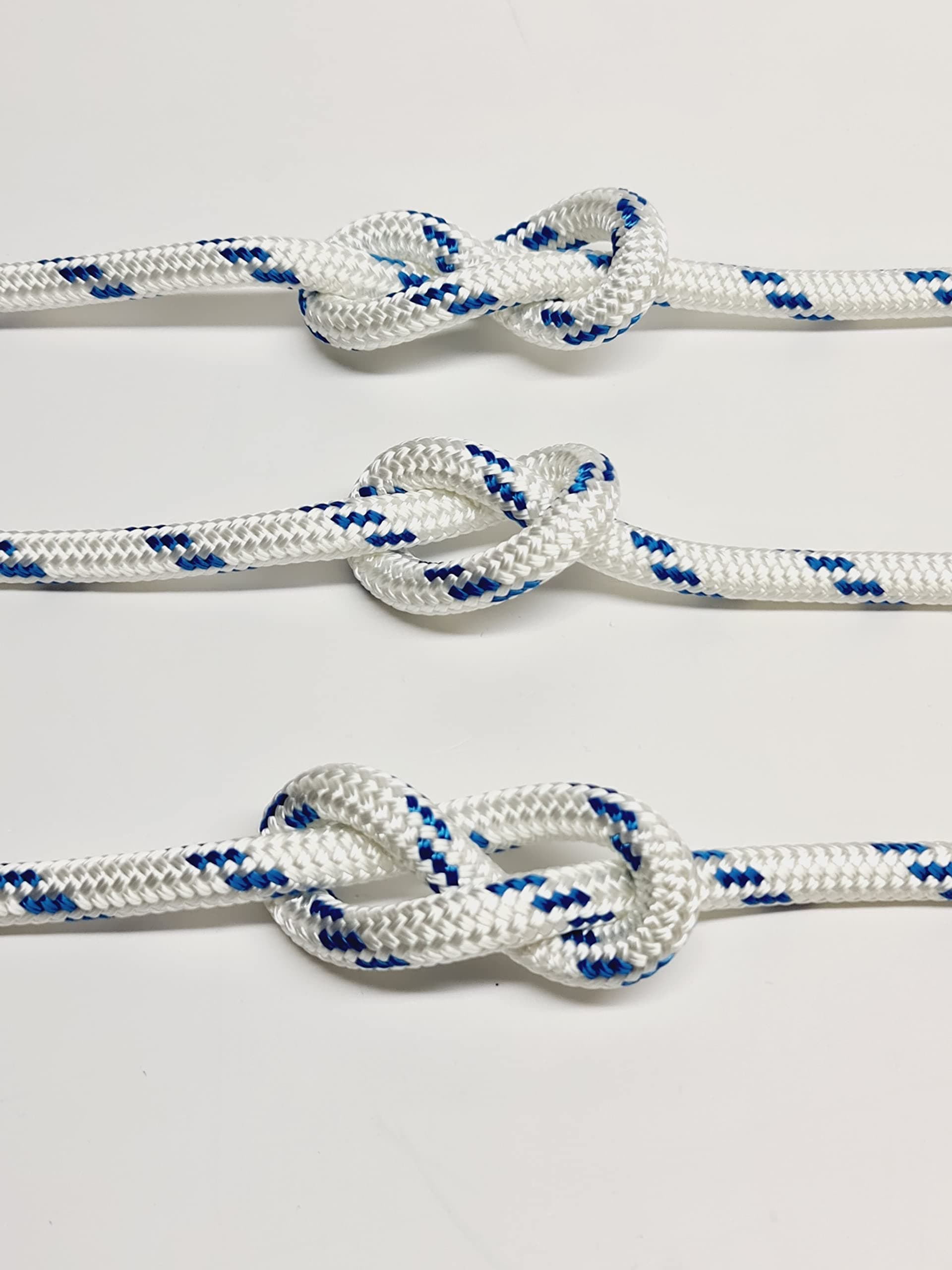 Rota MarineBraid On Braid 12mm Marine Rope Polyester- Color: Blue Fleck - Size: 5Mt