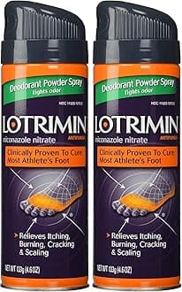 LotriminAf Miconazole Nitrate Deodorant Antifungal Powder Spray, 4.6 Ounce - Pack of 2