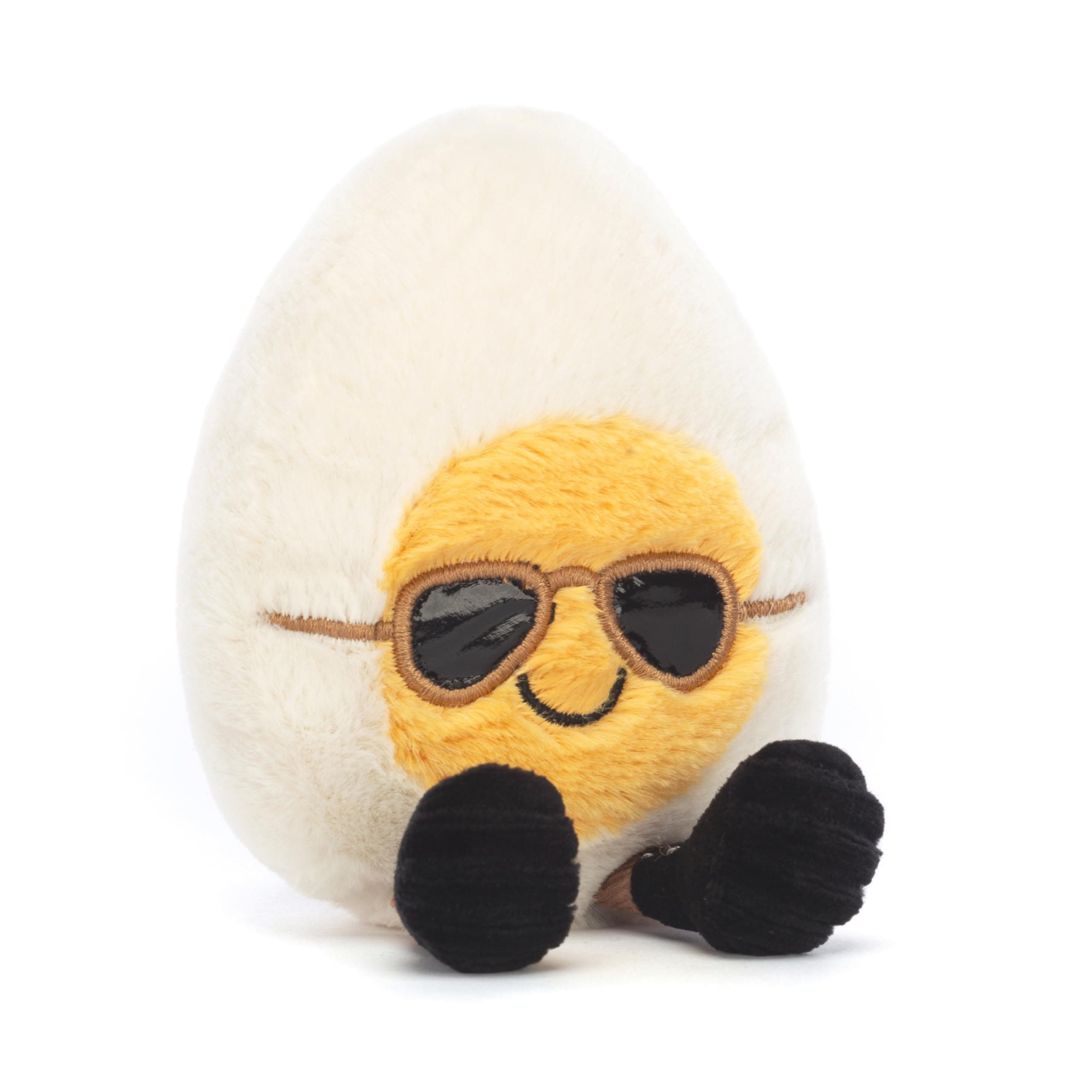 Amuseables Boiled Egg Chic Stuffed Toy, Small 5.5 inches - Food Plush - Fun Gift Idea