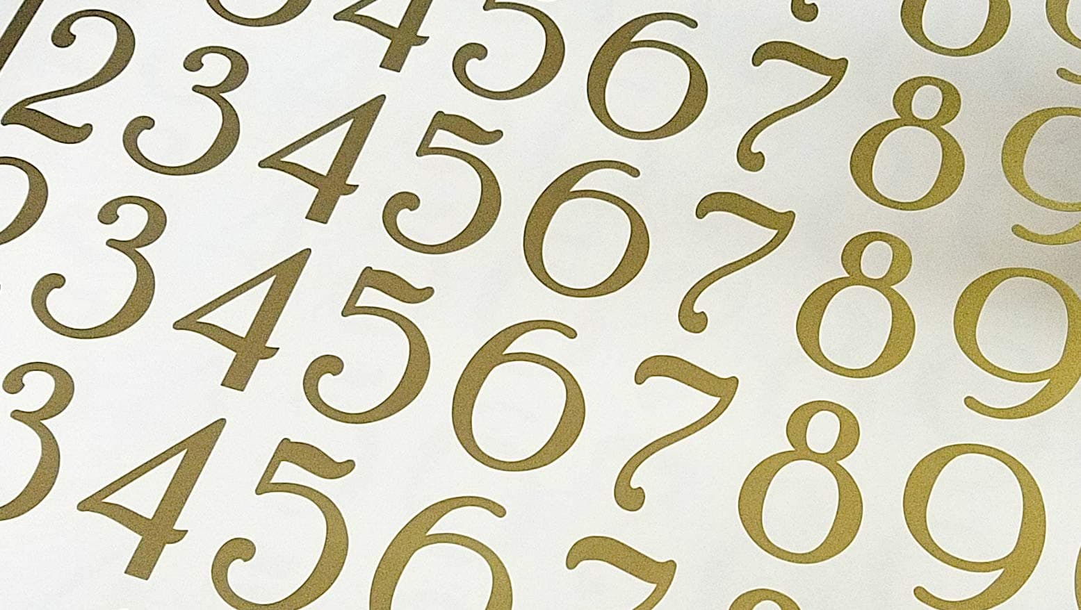 Victorian Mailbox Numbers (2 inch, Soft Gold)