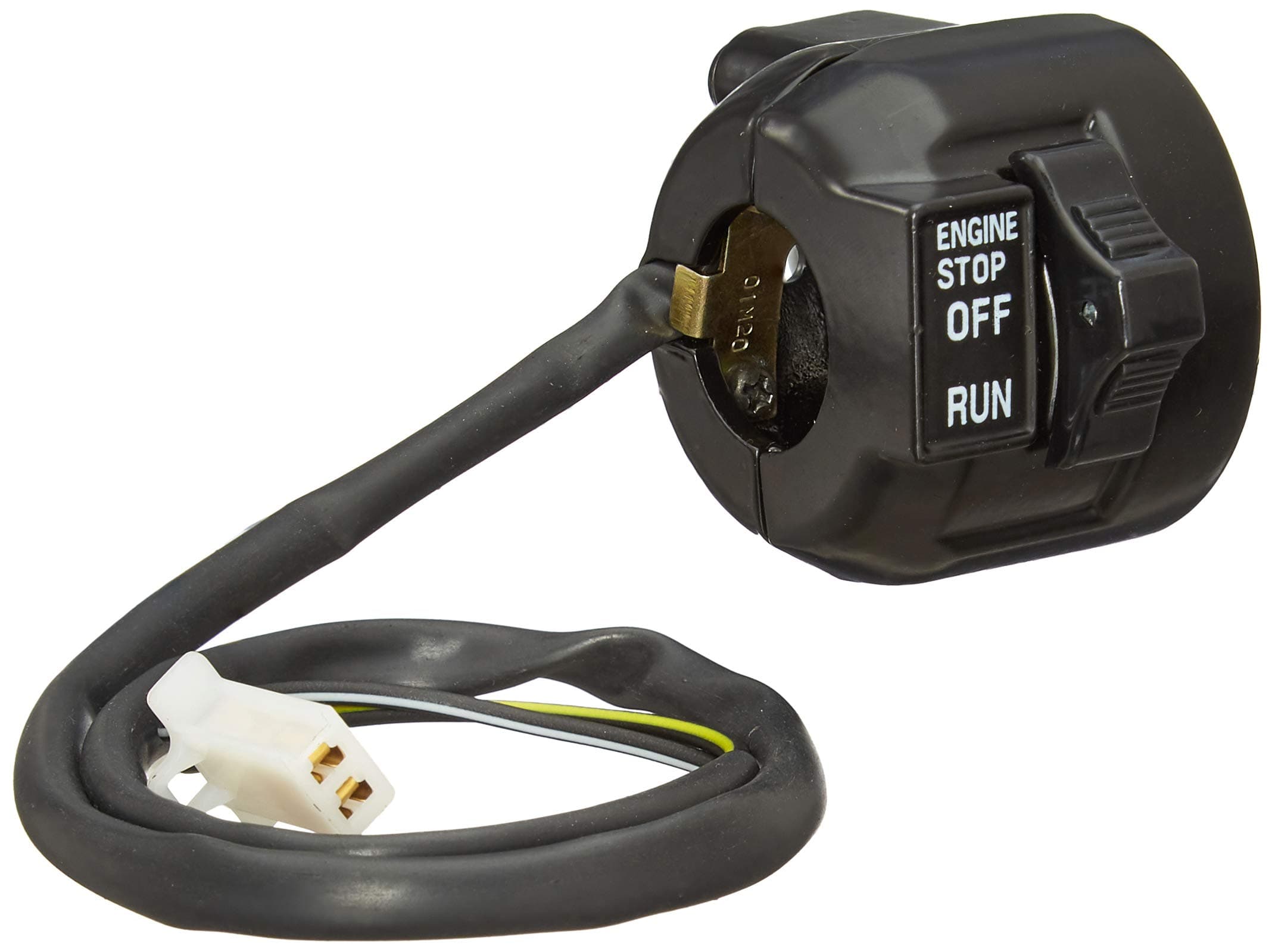 - UNO Minda SW-0720B HANDLE BAR SWITCH- RIGHT SIDE (KICK START) - WITH WIRE COUPLER For-BAJAJ-CALIBER/BOXER CT/AT, Spdt, 3_Way, Black