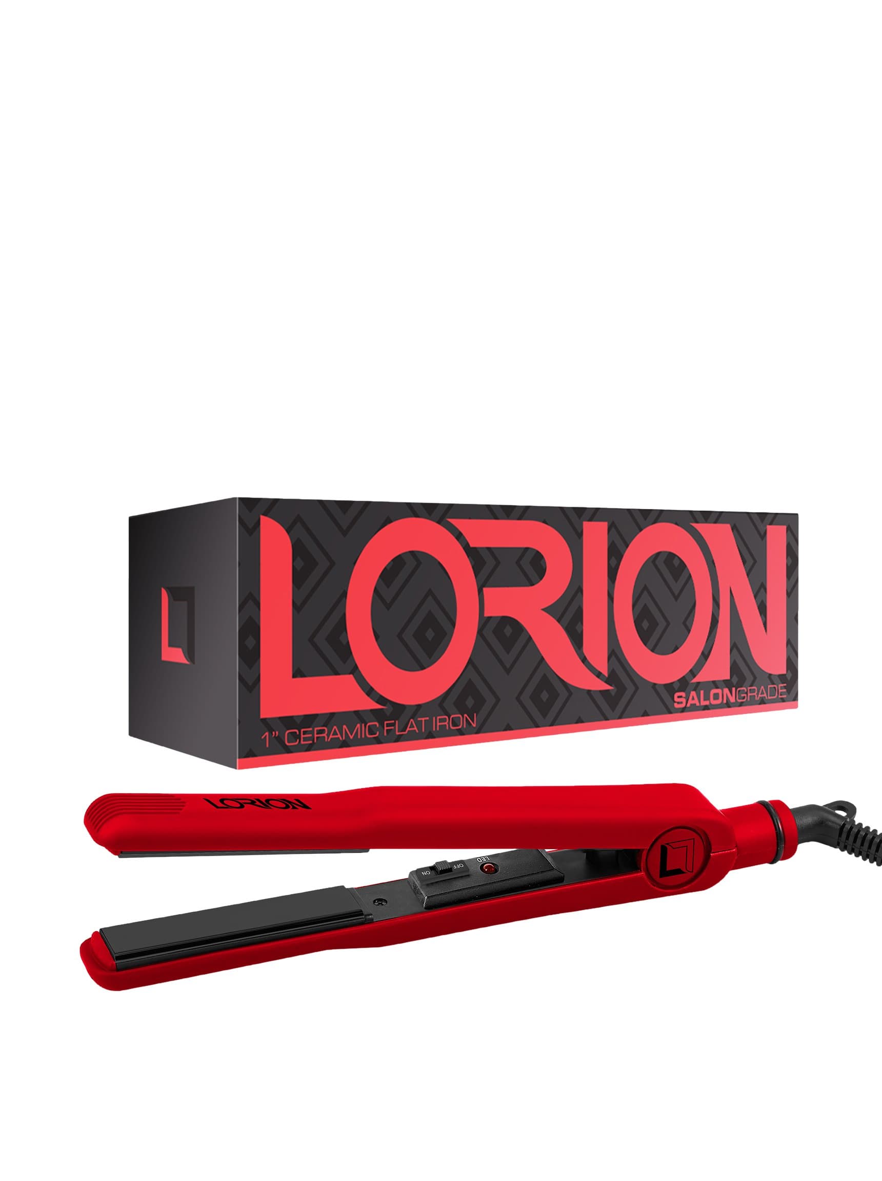 Pure CERAMIC Ultra Smooth Plates 1" Ceramic Flat Iron (Red)