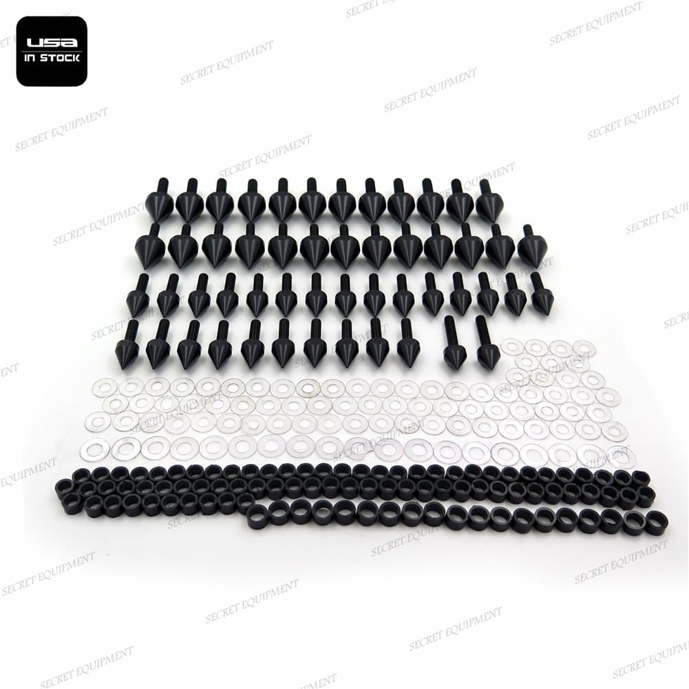 SEMT- Black Normal Fairing Bolts Compatible with 1999 2000 2001 2002 YZF R6 YZF-R6 Yzfr6 [B074MK4655]