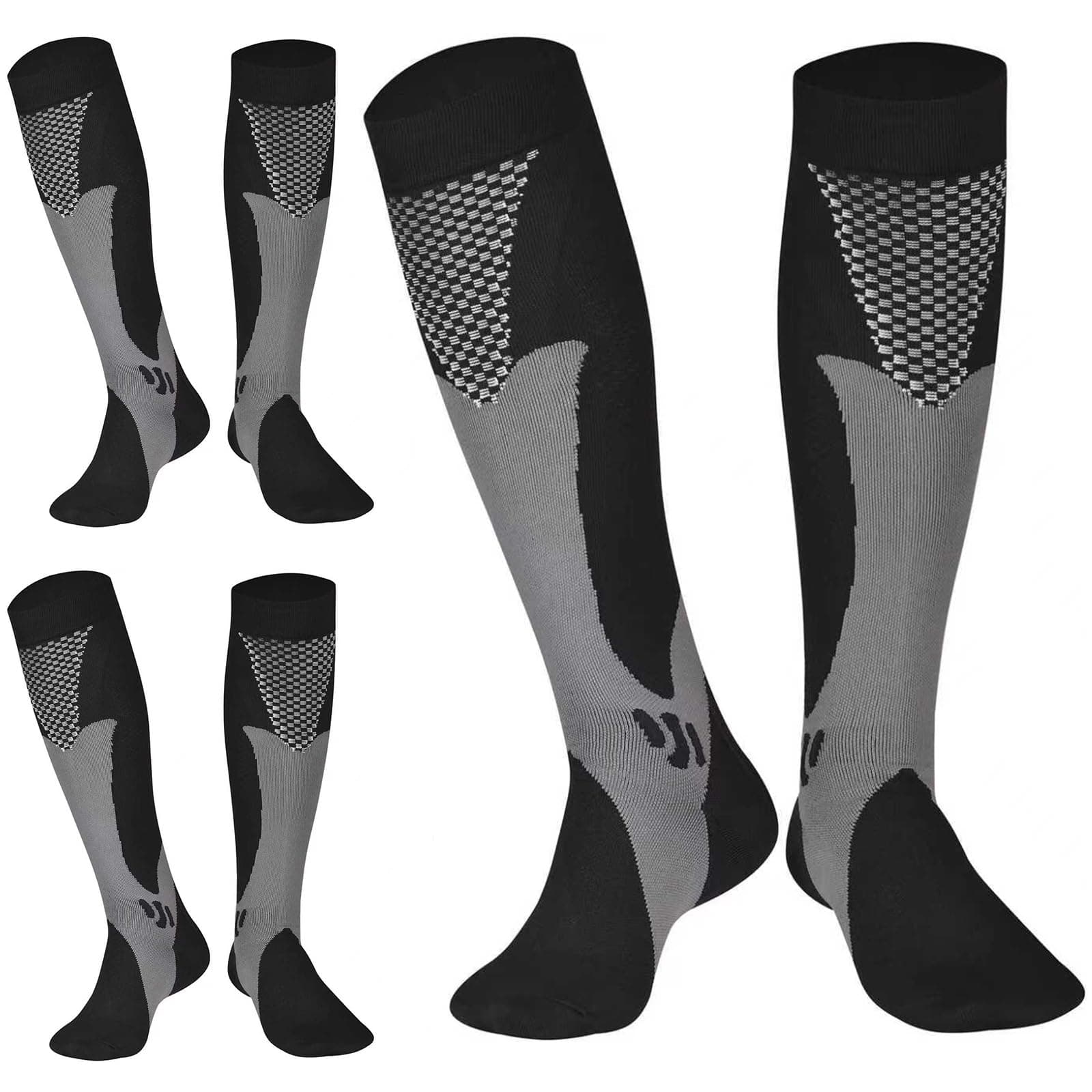 Compression Socks (3 Pairs) for Men Circulation 20-30 mmhg Medical Compression Stockings Women Nursing