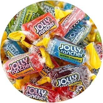 Jolly Ranchers Assorted Fruit Flavored Candy, 5lb Bulk Bag (Approx 375 Pieces), Individually Wrapped Hard Candy, The Hampton Popcorn & Candy Company