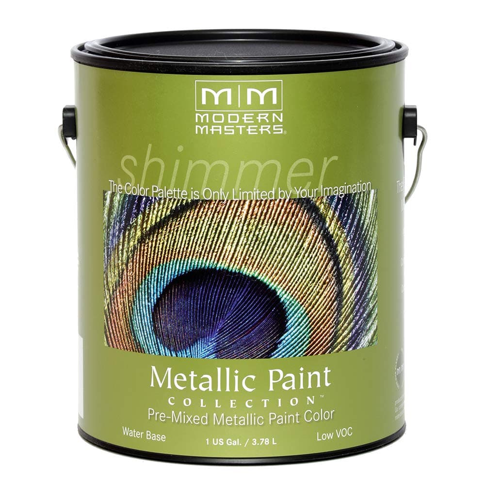 Rust-Oleum Modern Masters Interior/Exterior Metallic Paint for Wall & Furniture (Satin Mystical Green - 3.78 Liters)