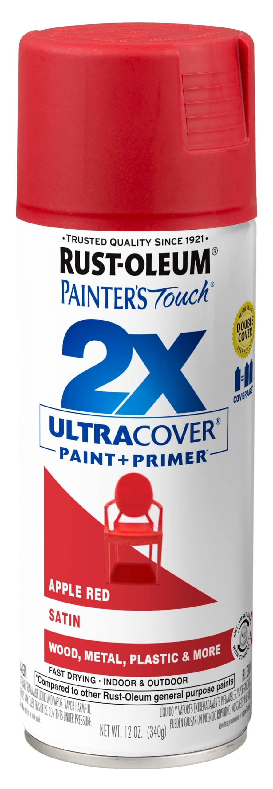 315396 Painter's Touch Multi Purpose Spray Paint, 12 oz, Apple Red